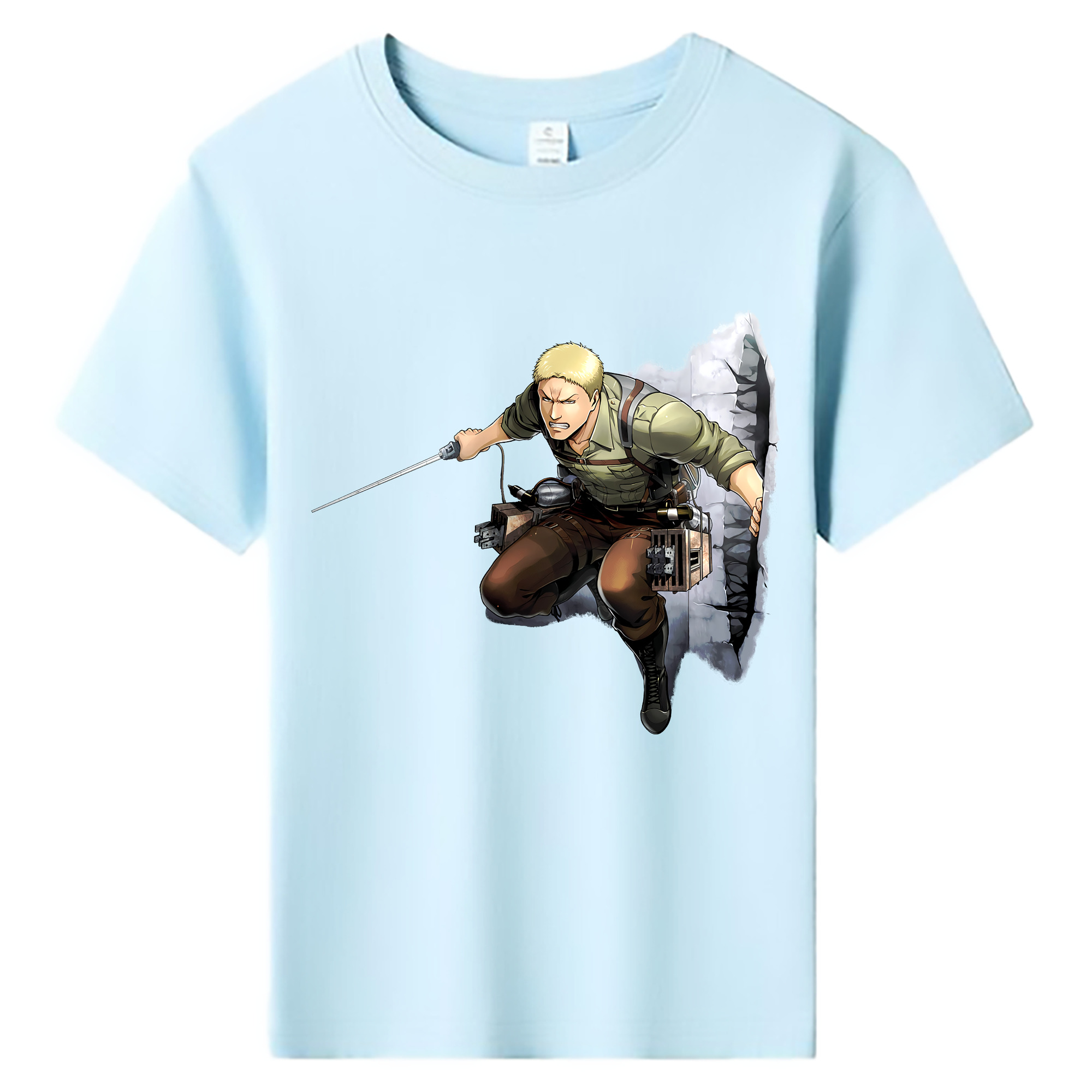 （画像用） 進撃の巨人 ライナー・ブラウン Attack on Titan Reiner Braun 綿100％キッズTシャツ（フロントプリント）